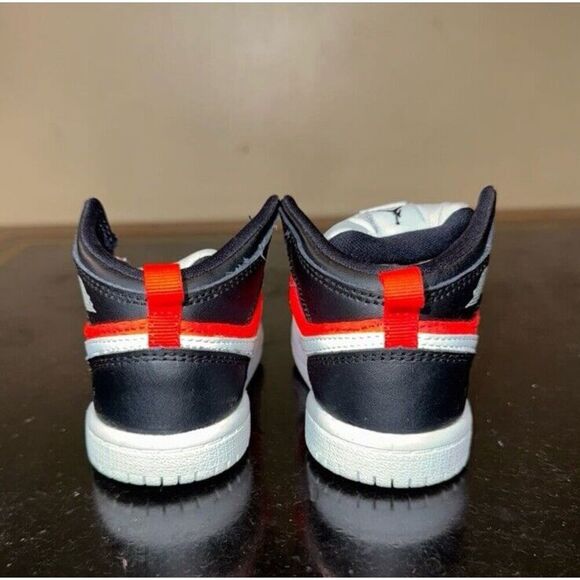 Nike Air Jordan 1 Mid White Infrared FB4419-016 Toddler Td Size 6C - Picture 4 of 6